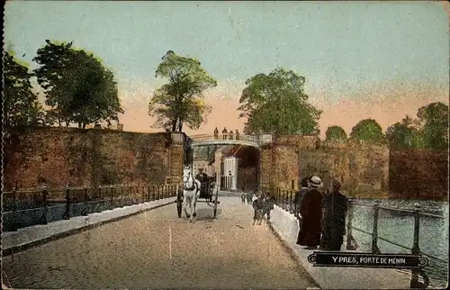 Ak Ypres Ypern Flandern, Porte de Menin