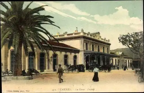 Ak Cannes Alpes Maritimes, La Gare