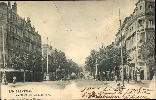 Ak Donostia San Sebastian Baskenland, Avenida de la Libertad