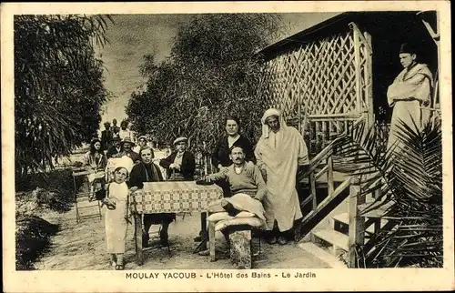 Ak Moulay Yacoub Marokko, L'Hotel des Bains, Le Jardin