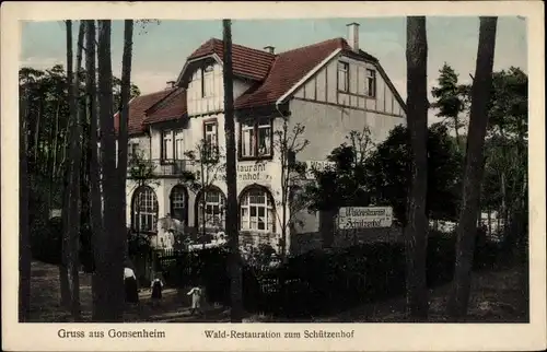 Ak Gonsenheim Mainz Rheinland Pfalz, Waldrestaurant zum Schützenhof