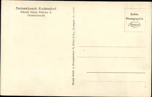 Ak Kochendorf Bad Friedrichshall in Württemberg, Steinsalzwerk, Schacht König Wilhelm II