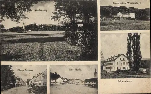 Ak Wartenberg Oberbayern, Sanatorium, Dependance, Markt, Obere Straße