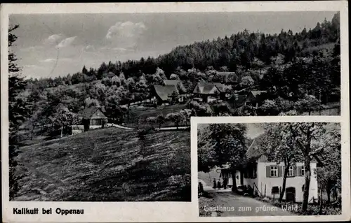 Ak Kalikutt Oppenau im Schwarzwald, Gasthaus zum grünen Wald, Blick auf den Ort
