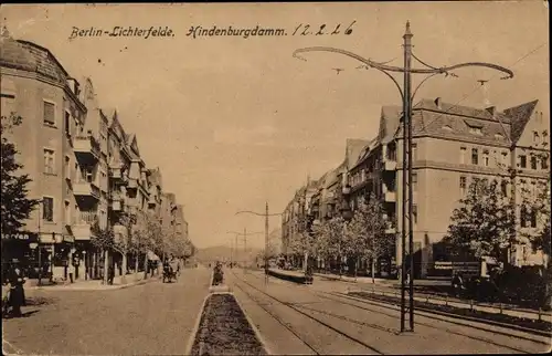 Ak Berlin Steglitz Lichterfelde, Hindenburgdamm