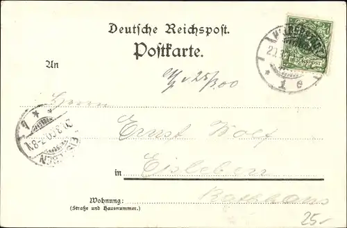 Litho Halberstadt am Harz, Gastwirtschaft Schützenwall