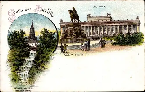 Litho Berlin Mitte, Denkmal Friedrich Wilhelm III., Museum, Viktoria Park Kreuzberg