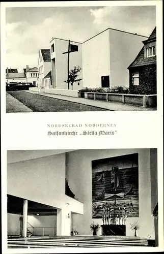 Ak Nordseebad Norderney Ostfriesland, Saisonkirche Stella Maris