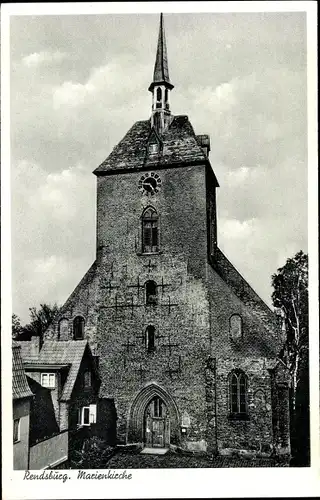 Ak Rendsburg in Schleswig Holstein, Marienkirche