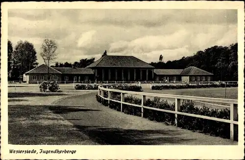 Ak Westerstede in Oldenburg Ammerland, Jugendherberge, Hössensportanlage