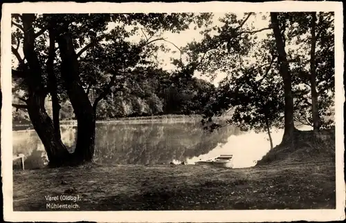 Ak Varel in Oldenburg Jadebusen, Mühlenteich