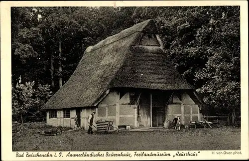 Ak Bad Zwischenahn in Oldenburg, Ammerländer Bauernhaus, Freilandmuseum Heuerhaus
