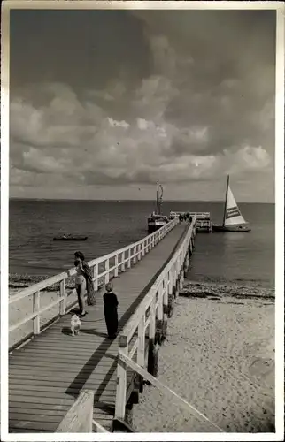 Foto Ak Ostseebad Niendorf Timmendorfer Strand, Seebrücke