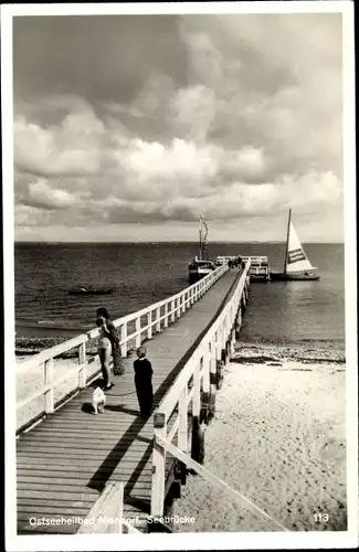 Ak Ostseebad Niendorf Timmendorfer Strand, Seebrücke