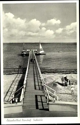 Ak Ostseebad Niendorf Timmendorfer Strand, Seebrücke