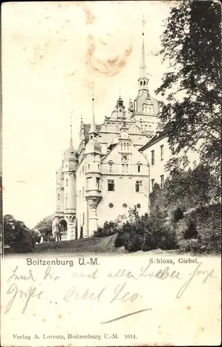 Ak Boitzenburg Boitzenburger Land Uckermark, Schloss, Giebel