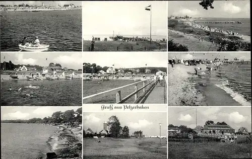 Ak Pelzerhaken Neustadt in Holstein, Blick zum Strand, Anlegebrücke