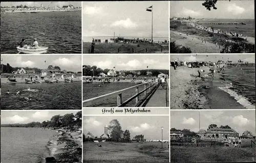 Ak Pelzerhaken Neustadt in Holstein, Strand, Anlegebrücke, Strandweg