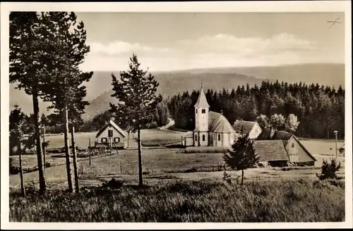 Ak Kniebis Freudenstadt im Nordschwarzwald, Blick zur Kirche