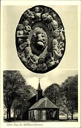 Ak Wollbrandshausen Göttingen Niedersachsen, Höher Berg, Kirche, Relief