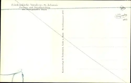 Ak Nürnberg in Mittelfranken, Friedenskirche St. Johannis, Peringsdorfer Altar