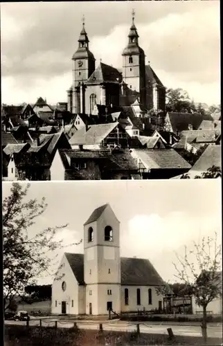 Ak Walldürn im Odenwald, Kirchen