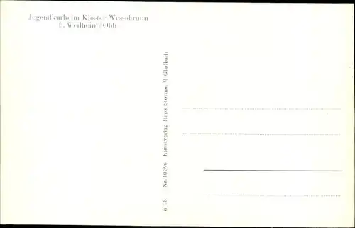 Ak Wessobrunn in Oberbayern, Jugendkurheim, Kloster
