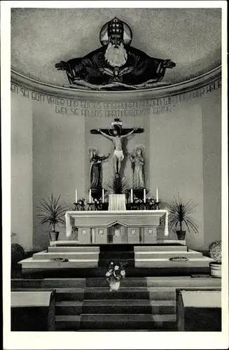 Ak Weiher Mörlenbach im Odenwald Hessen, Hochaltar der Pfarrkirche