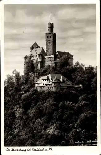 Ak Braubach am Rhein, Marksburg