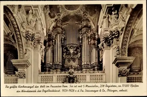 Ak Passau in Niederbayern, Dom, Orgel