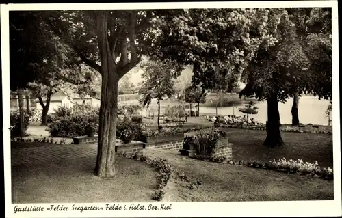 Ak Felde in Schleswig Holstein, Gaststätte Felder Seegarten