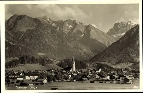 Ak Oberstdorf im Oberallgäu, Teilansicht