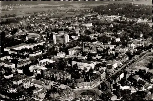 Ak Erlangen in Mittelfranken Bayern, Fliegeraufnahme