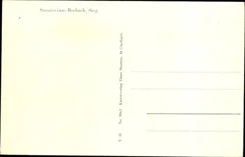 Ak Rosbach Windeck an der Sieg, Sanatorium, Fliegeraufnahme