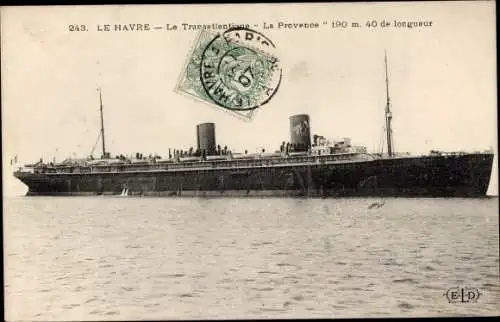 Ak Le Havre Seine Maritime, La Provence, Dampfschiff, Dampfer, French Line, CGT