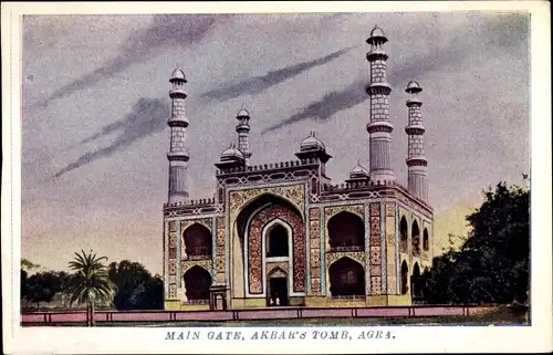 Ak Agra Indien, Main Gate, Akbar's Tomb