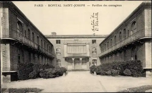 Ak Paris, Hopital Saint Joseph, Pavillon des contagieux