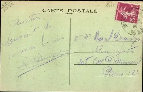 Ak Mailly le Camp Aube, Canon de 32 Glissement