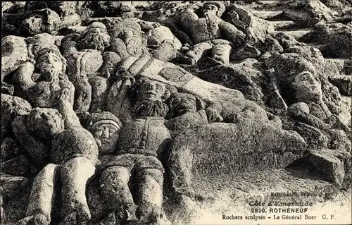 Ak Rothéneuf Ille-et-Vilaine, Rochers sculptés, Le General Boer