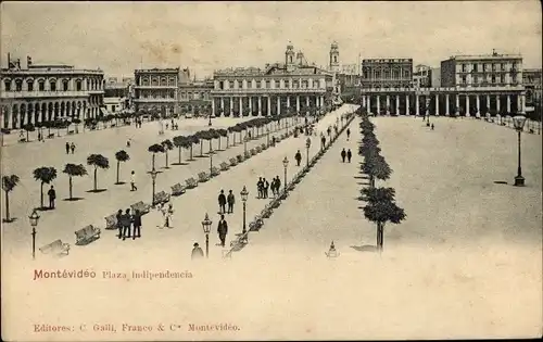 Ak Montevideo Uruguay, Plaza Indipendencia