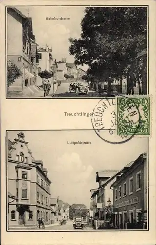 Ak Treuchtlingen im Altmühltal Mittelfranken, Bahnhofstraße, Luitpoldstraße