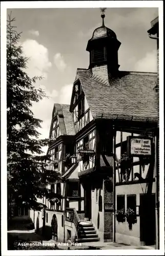 Ak Assmannshausen Rüdesheim am Rhein, Altes Haus