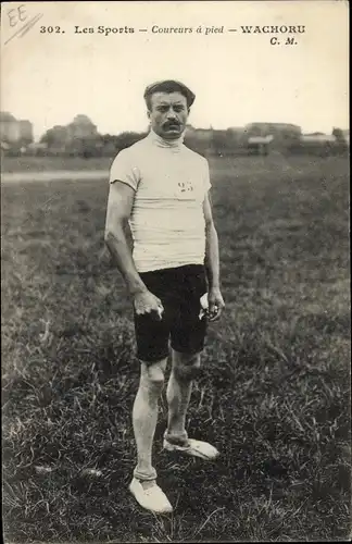 Ak Französischer Leichtathlet Wachoru, Läufer, Coureurs a pied, Portrait