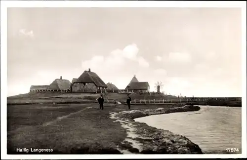 Ak Hallig Langeneß Nordfriesland, Warft