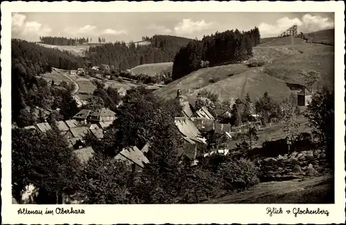 Ak Altenau Clausthal Zellerfeld im Oberharz, Teilansicht, Blick vom Glockenberg