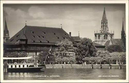 Ak Konstanz am Bodensee, Konziliumgebäude und Münster