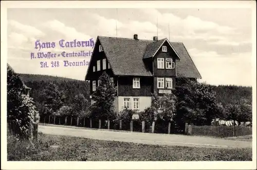 Ak Braunlage im Oberharz, Haus Carlsruh