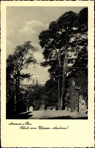 Ak Demmin in Vorpommern, Blick vom Ulanendenkmal