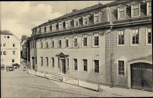 Ak Weimar in Thüringen, Goethe Haus, Straßenpartie