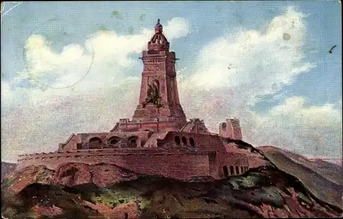 Ak Steinthaleben Kyffhäuserland in Thüringen, Kyffhäuser, Kaiser Wilhelm Denkmal